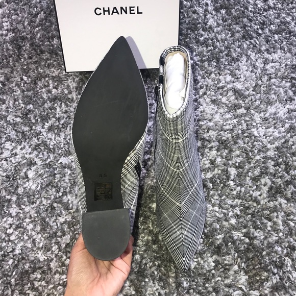 Jeffrey Campbell Sport Plaid Pointy Toe Bootie in Gray - Picture 16 of 17